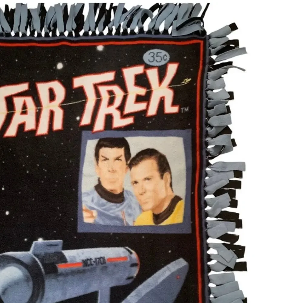 Vintage Star Trek Throw Blanket Star Trek #35 Gold Key Magazine Cover 1975